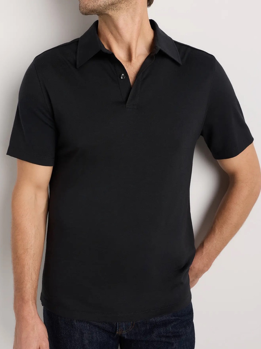 Quince Extra-Fine Australian Merino Polo Men’s XL Black Business Casual *Flaw*